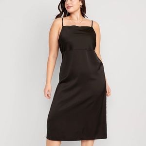 Satin Midi Slip Dress